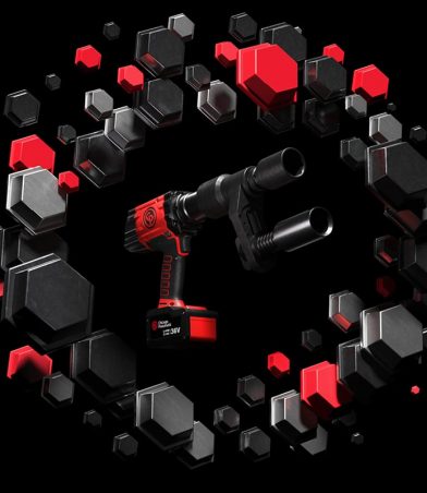 CP8609 battery torque wrench with bolt infography