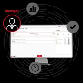Interface manager sur écran d’ordinateur pour la gestion et le suivi des opérations